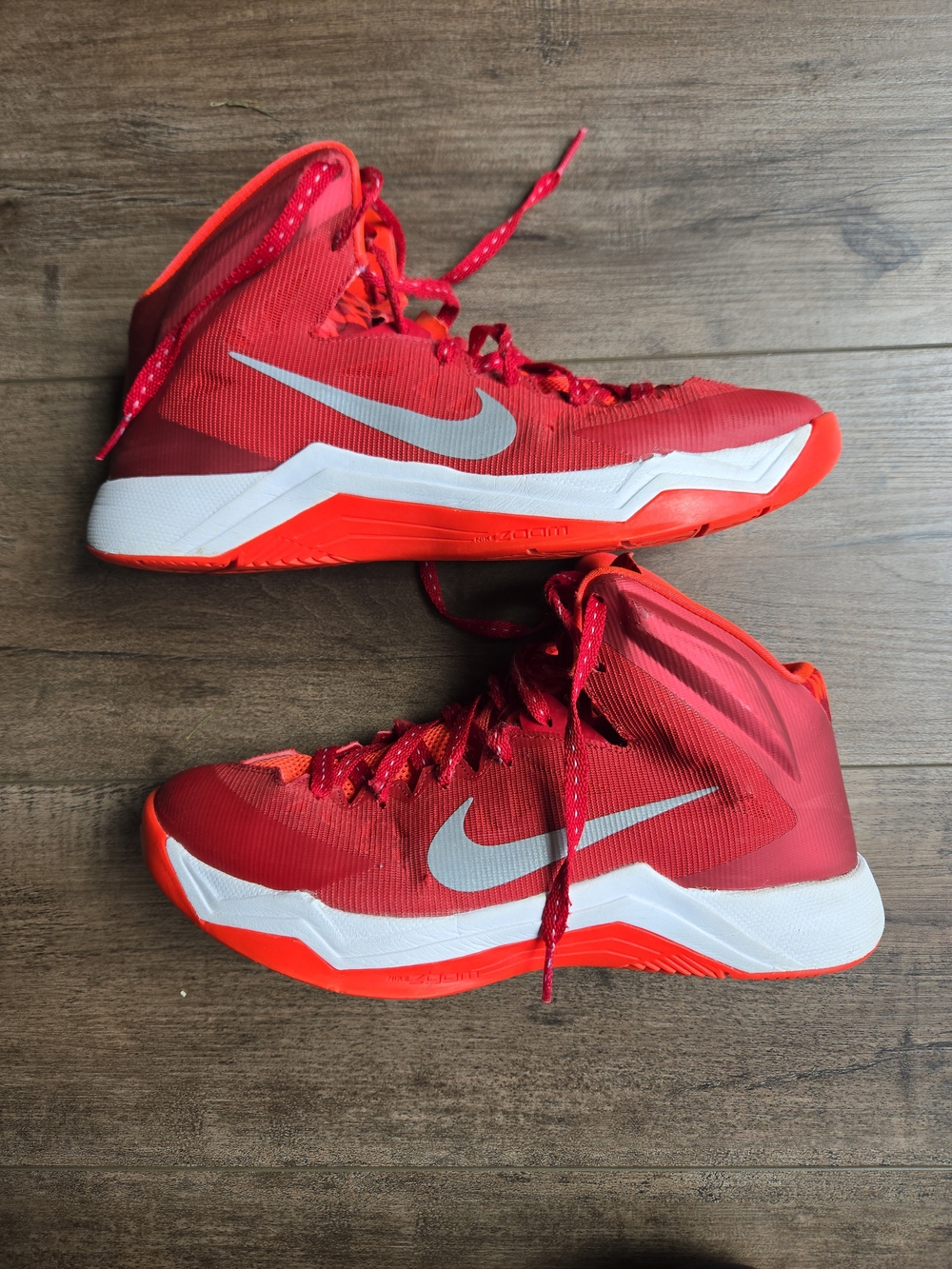 NIKE ZOOM HYPER QUICKNESS GRFX Basketball Shoes MENS Sz 8.5 Red MSRP $110.